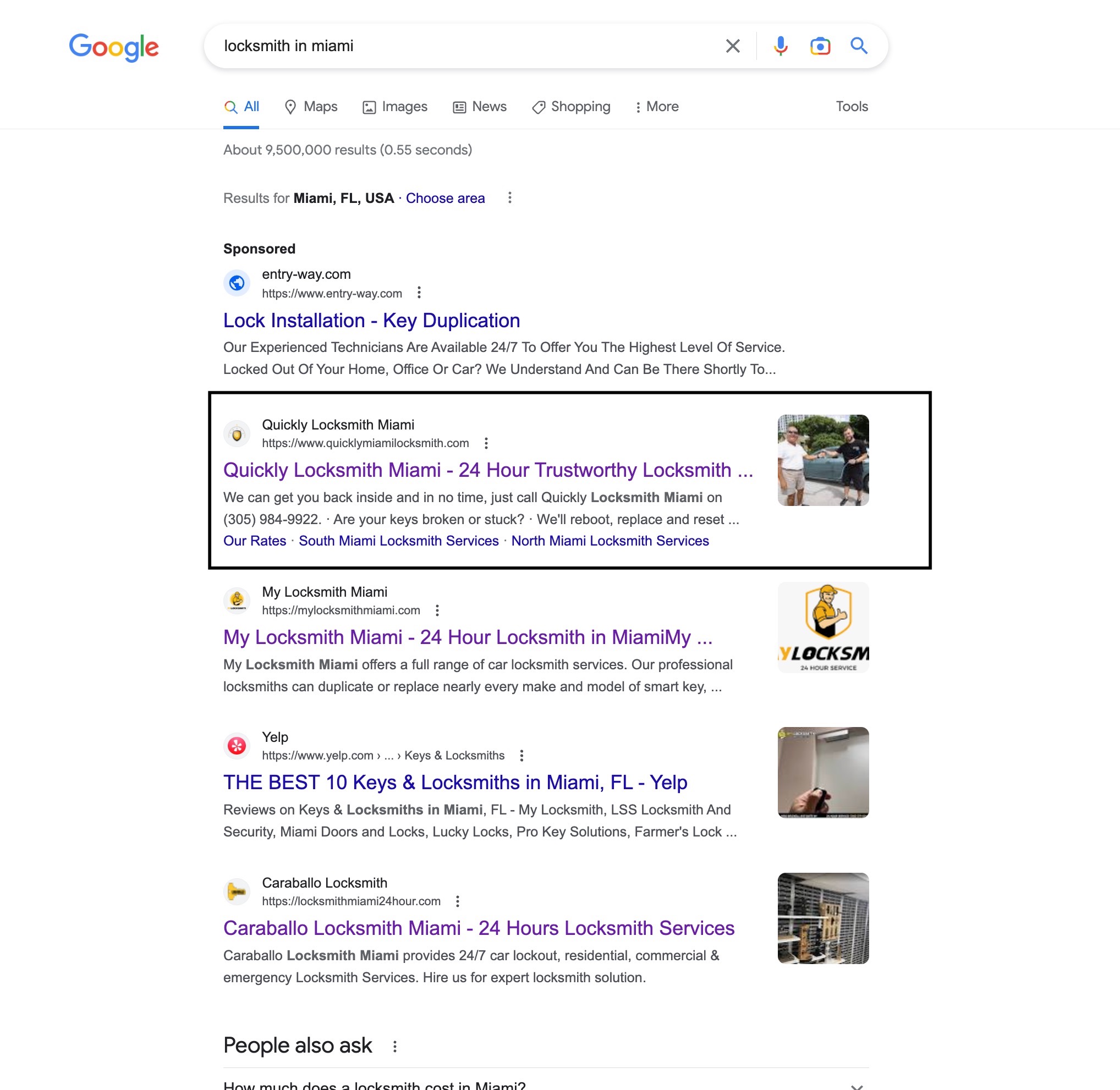 SEO screenshot